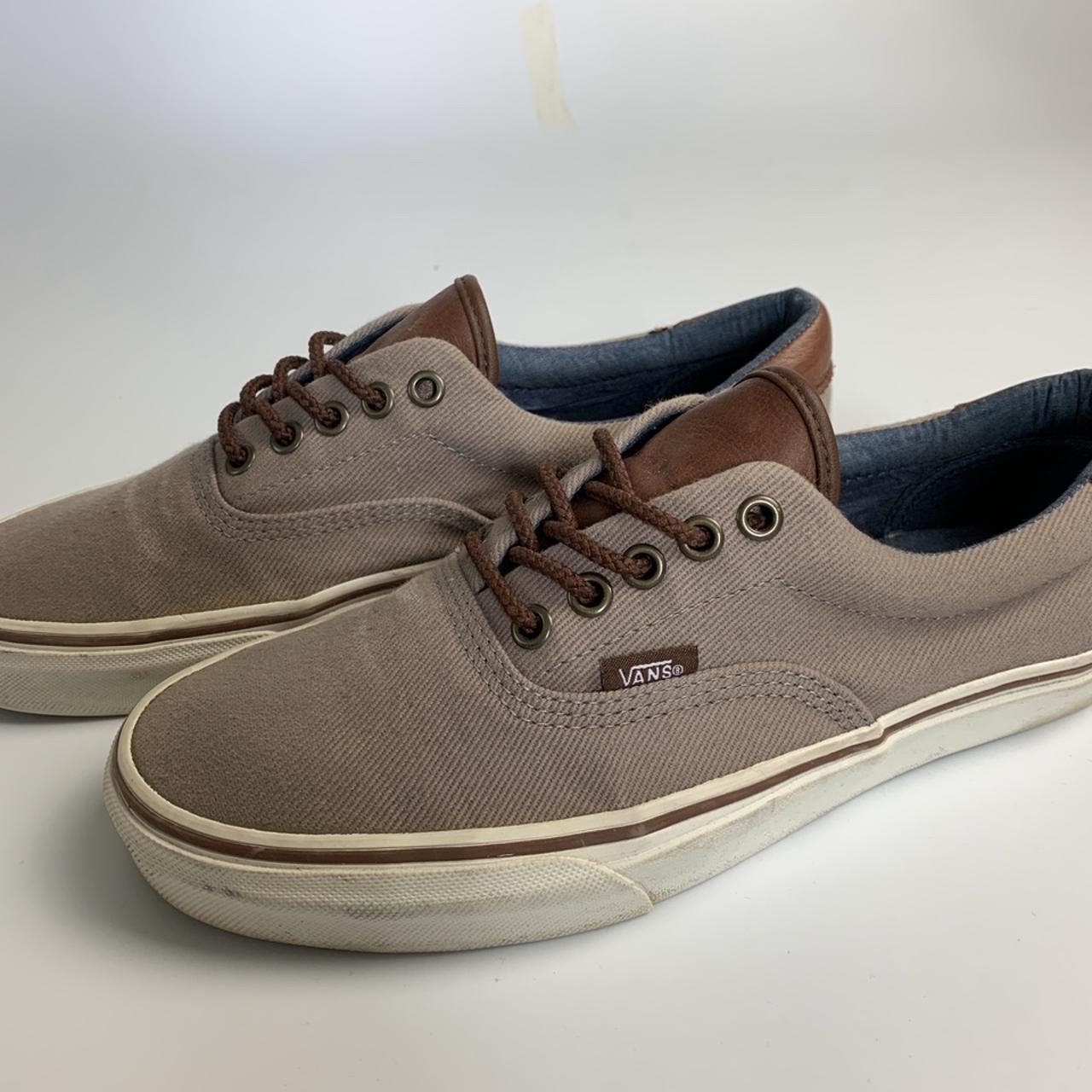 white vans with brown tongue