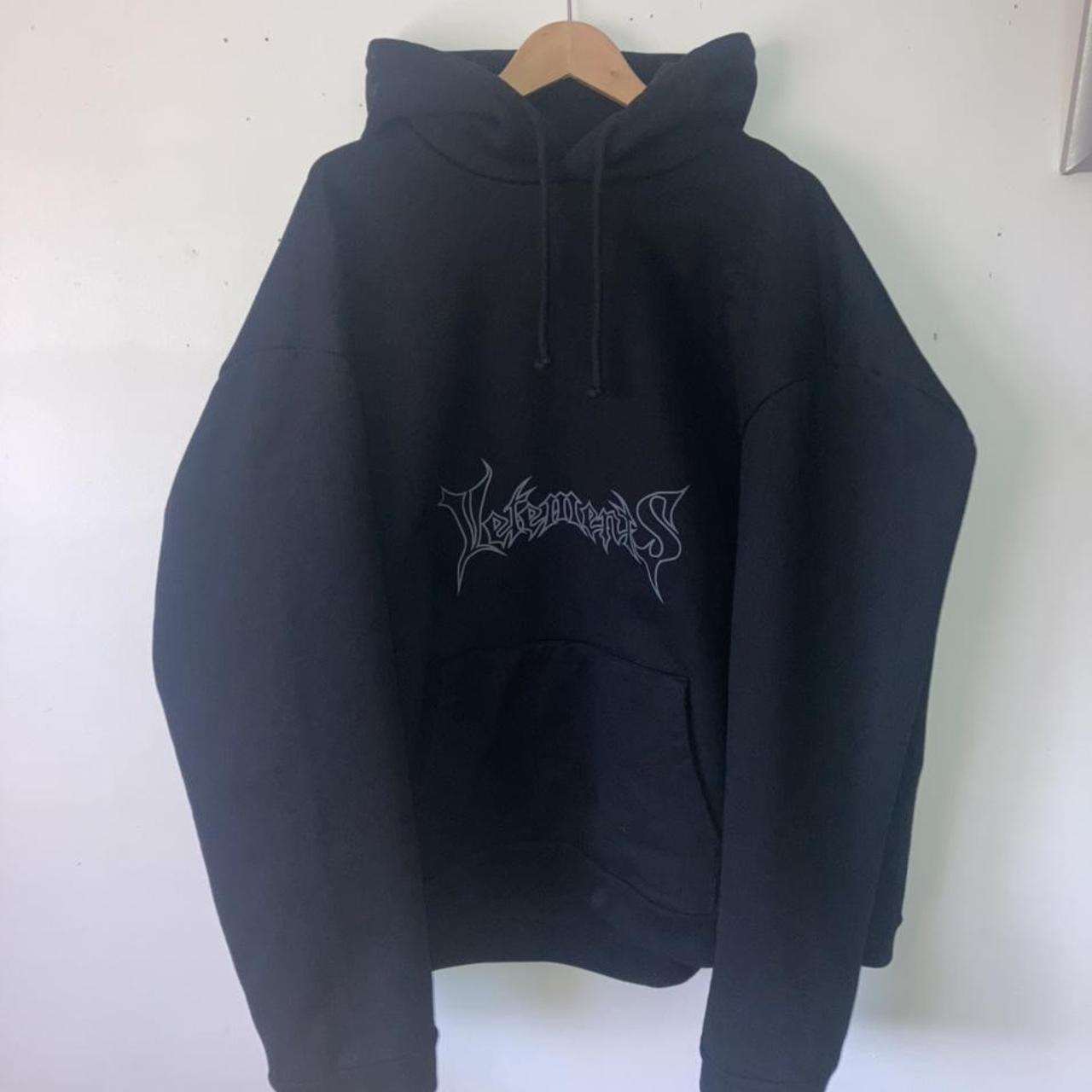 Vetements OG Metal hoodie Condition: Gently... - Depop