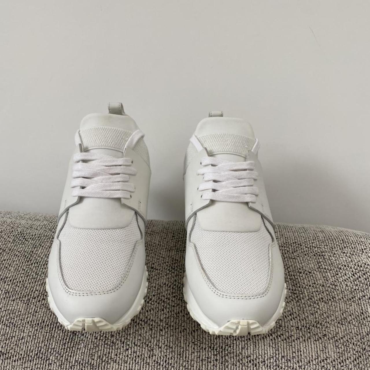 Women’s white leather Mallets Like brand new Size... Depop