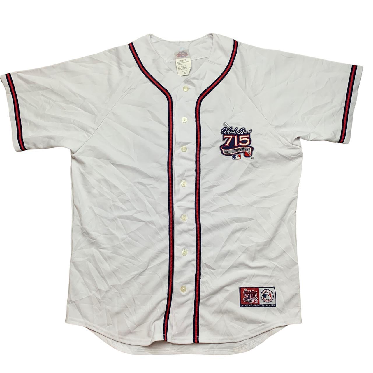 Hank Aaron commemorative jersey 25th anniversary 715... - Depop