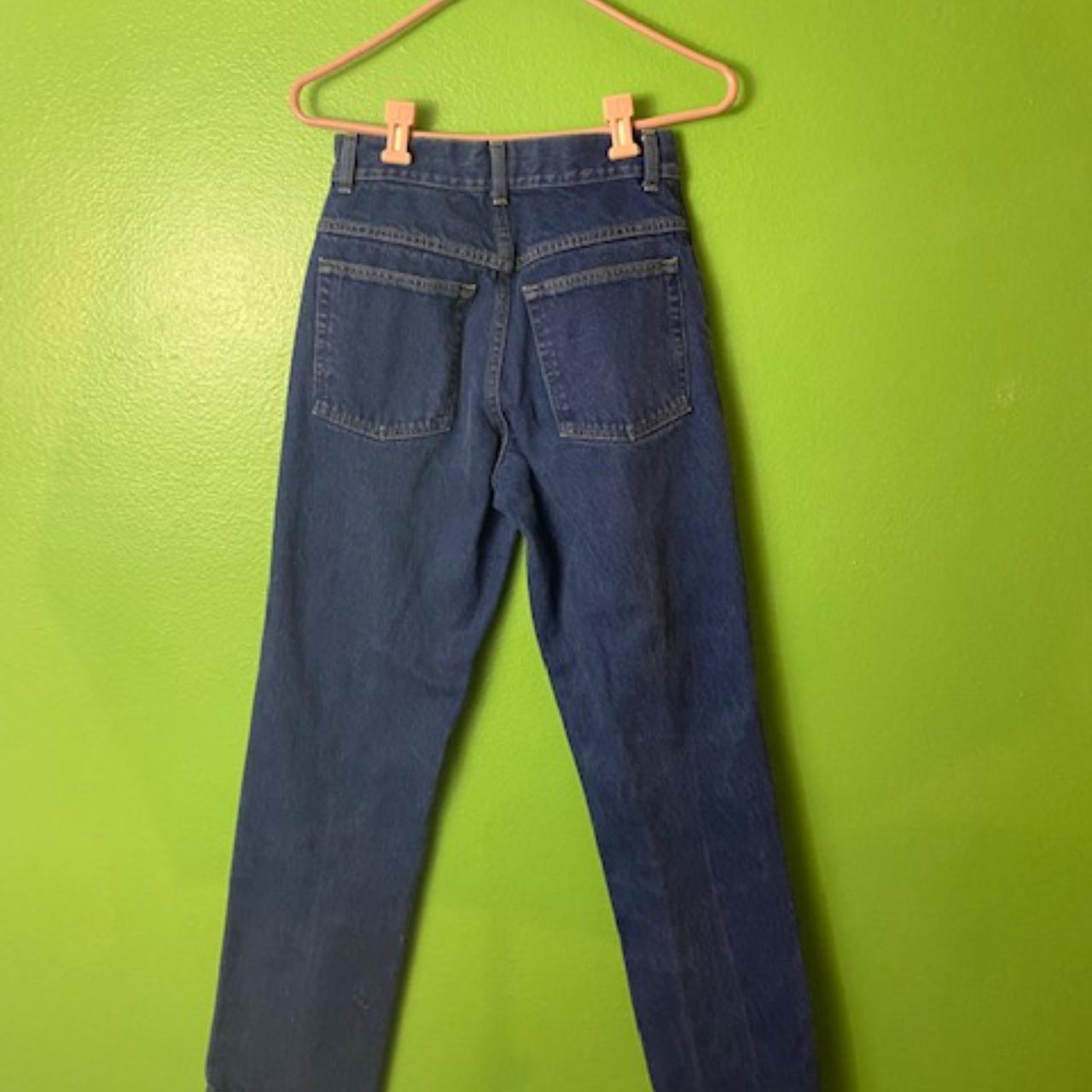 LL BEAN 90s MOM JEANS real vintage dark blue wash. Depop