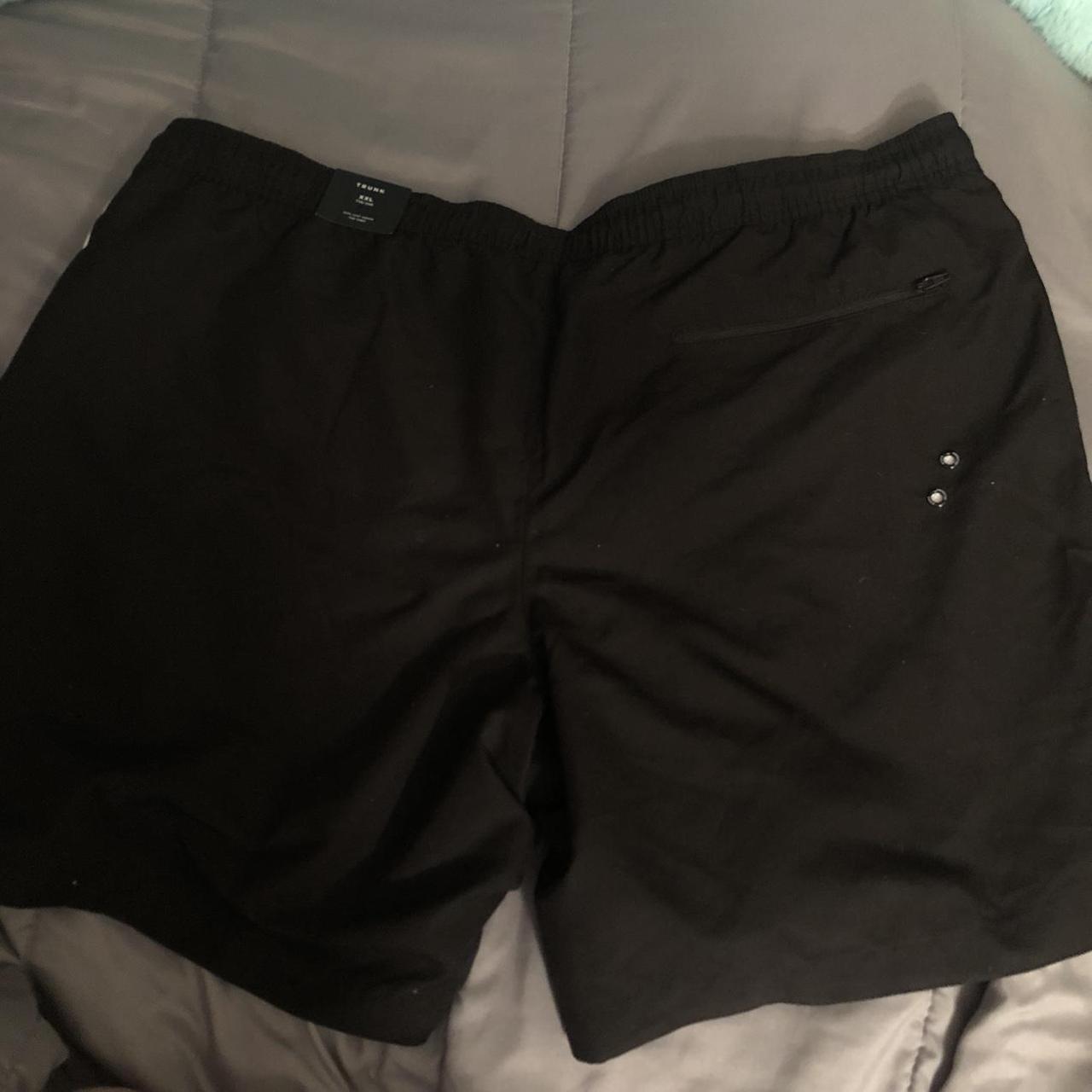 American Eagle Outfitters Men's White and Black Swimbriefsshorts Depop