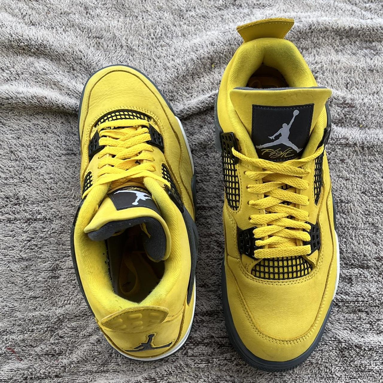 Nike Air Jordan 4 Retro Lightning (2021) Yellow Shoe... - Depop