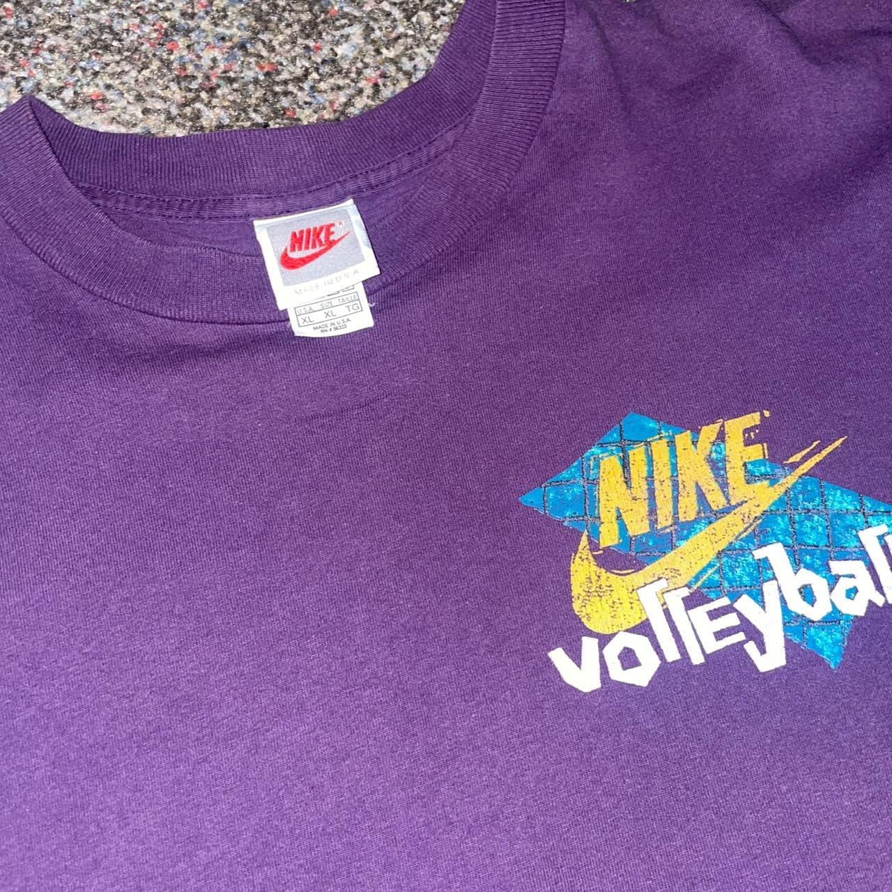 Nike Men's Purple and Yellow T-shirt | Depop