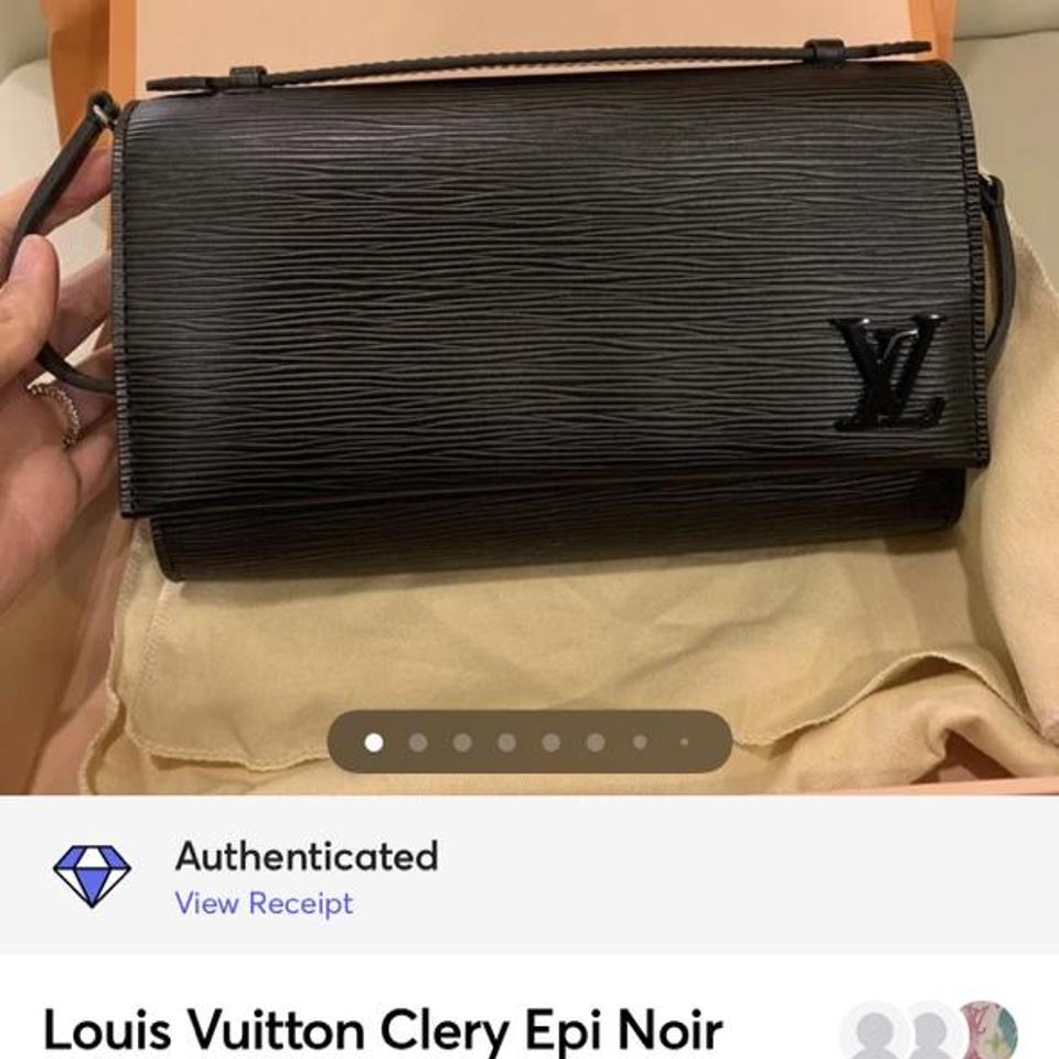 Louis Vuitton lv clery clutch purse epi leather bag