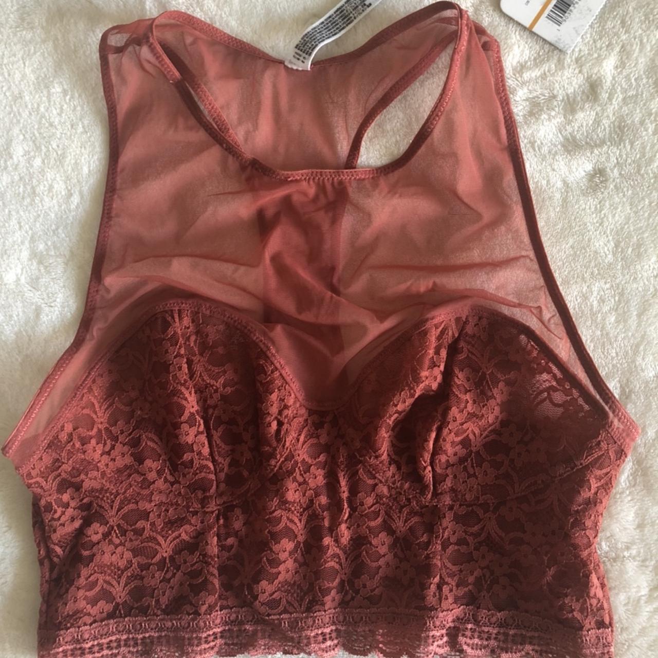 Free People cream lace racerback bralette