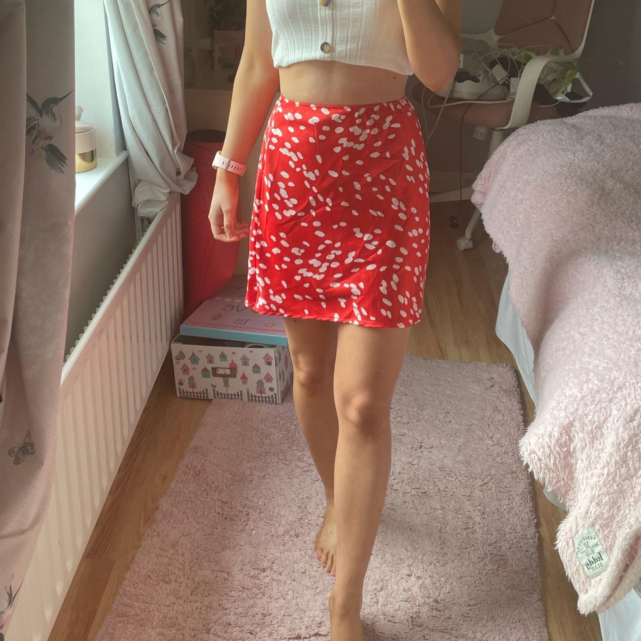 Polka dot 2024 skirt topshop