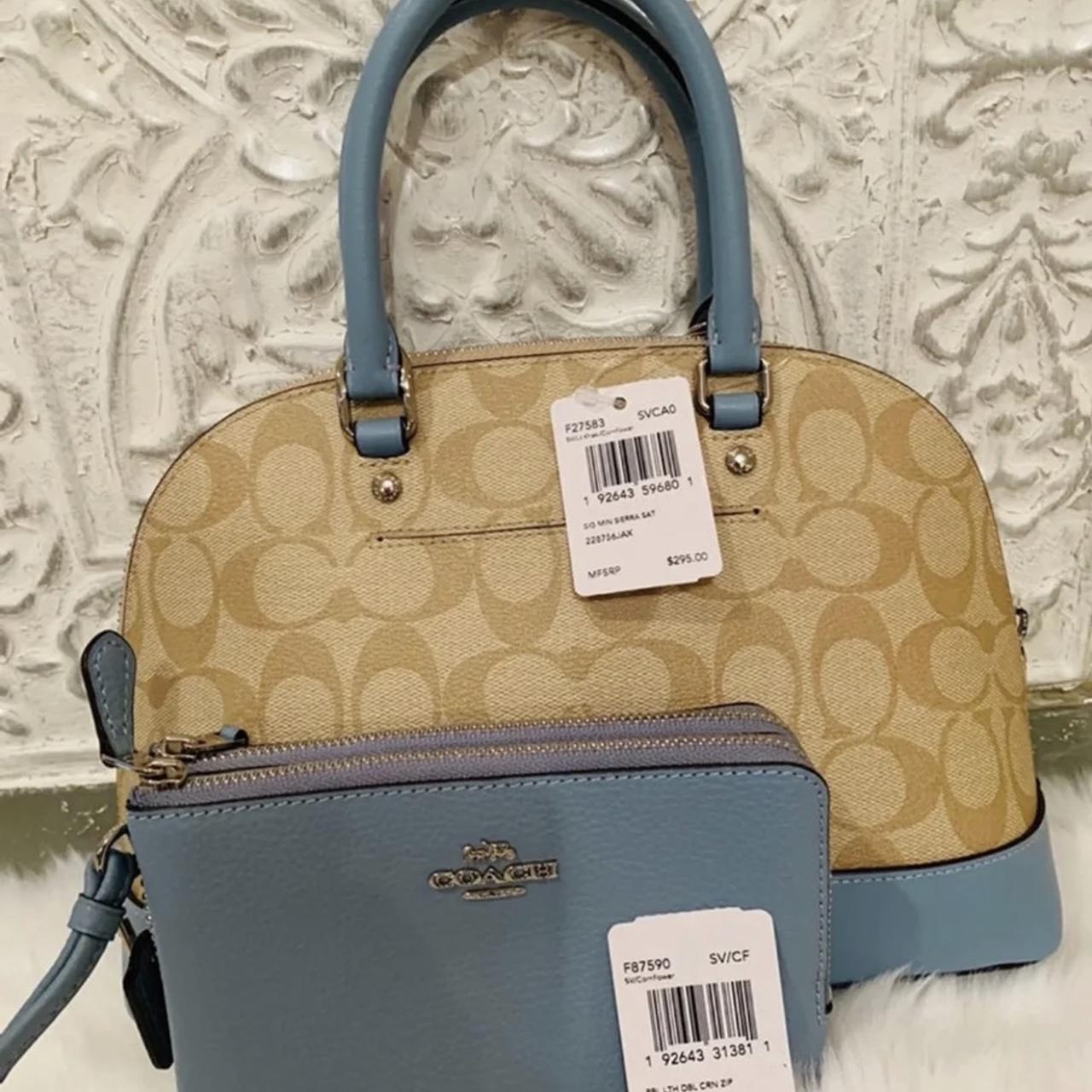 Coach Brown Signature Coated Canvas and Leather Mini Sierra