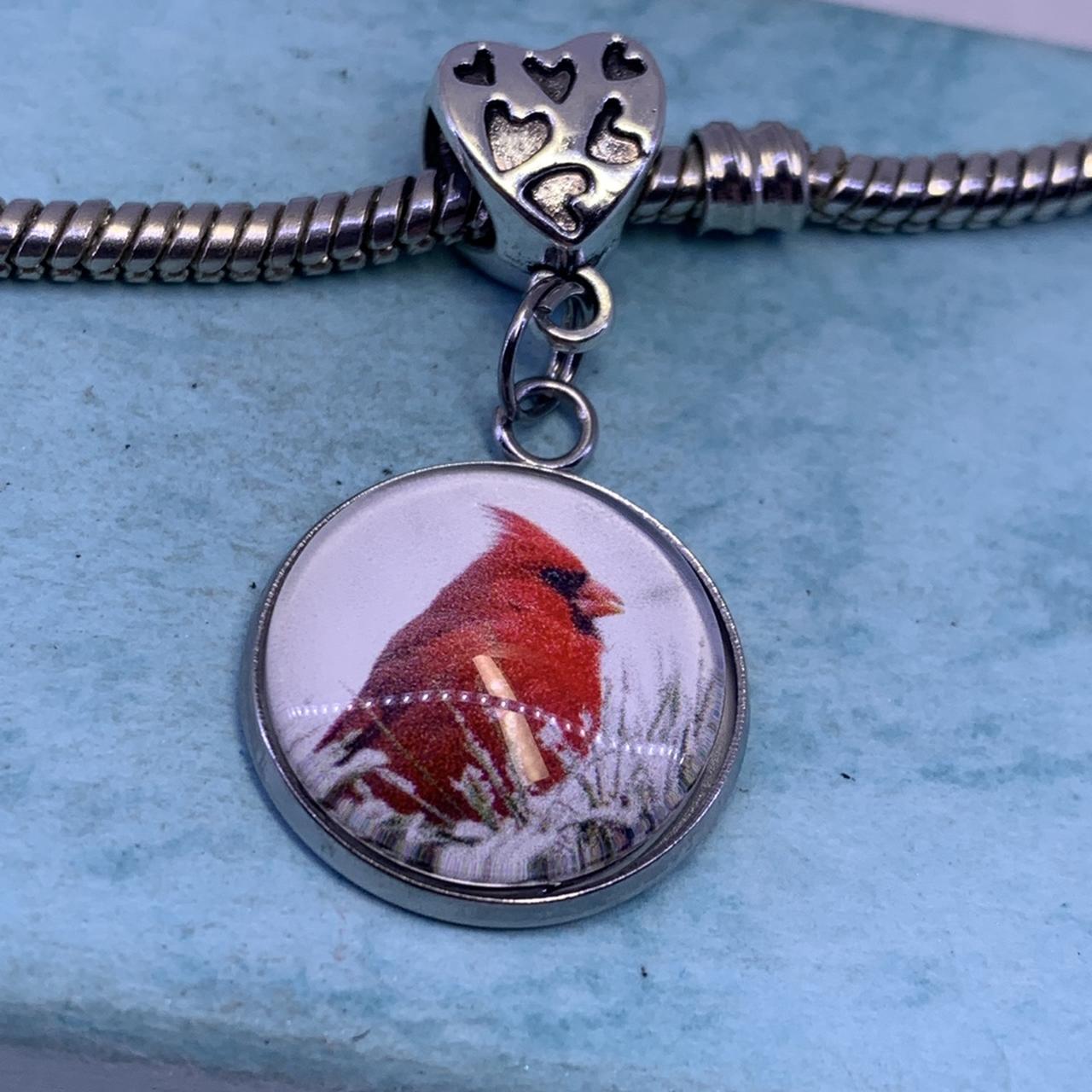 Sterling Silver Cardinal Bird Necklace