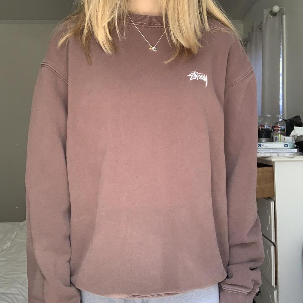 stussy brown crewneck