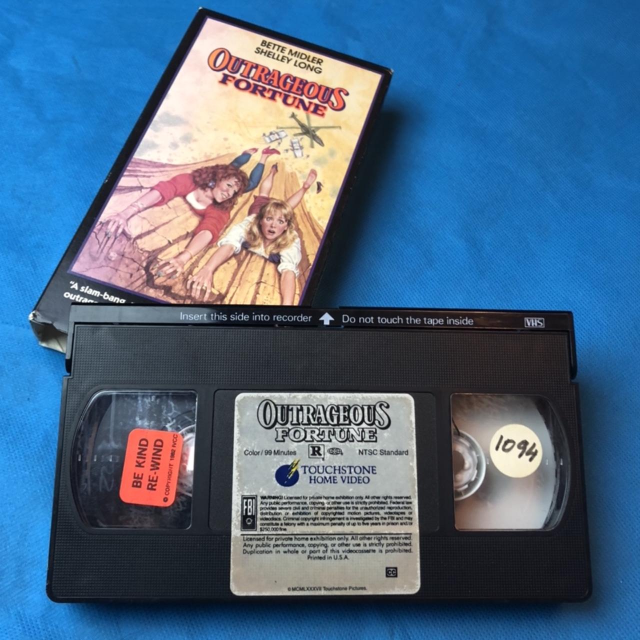 Outrageous Fortune VHS Classic vintage rare film... - Depop