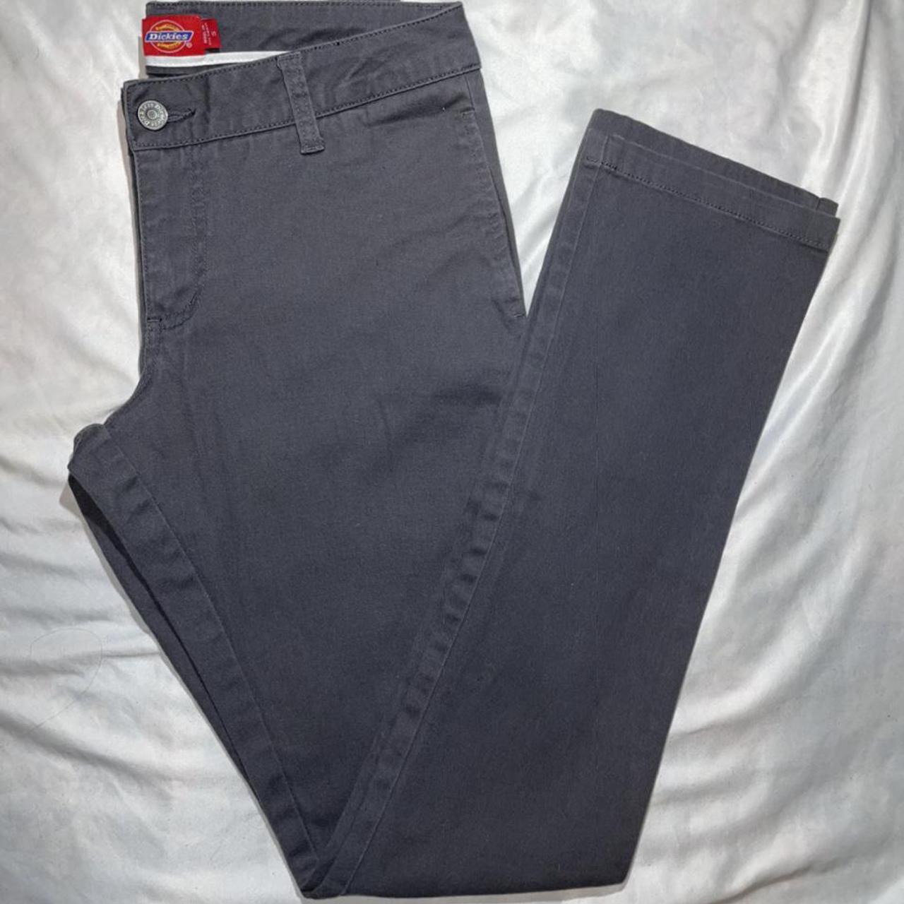 dark gray dickies pants super good condition low/mid... - Depop