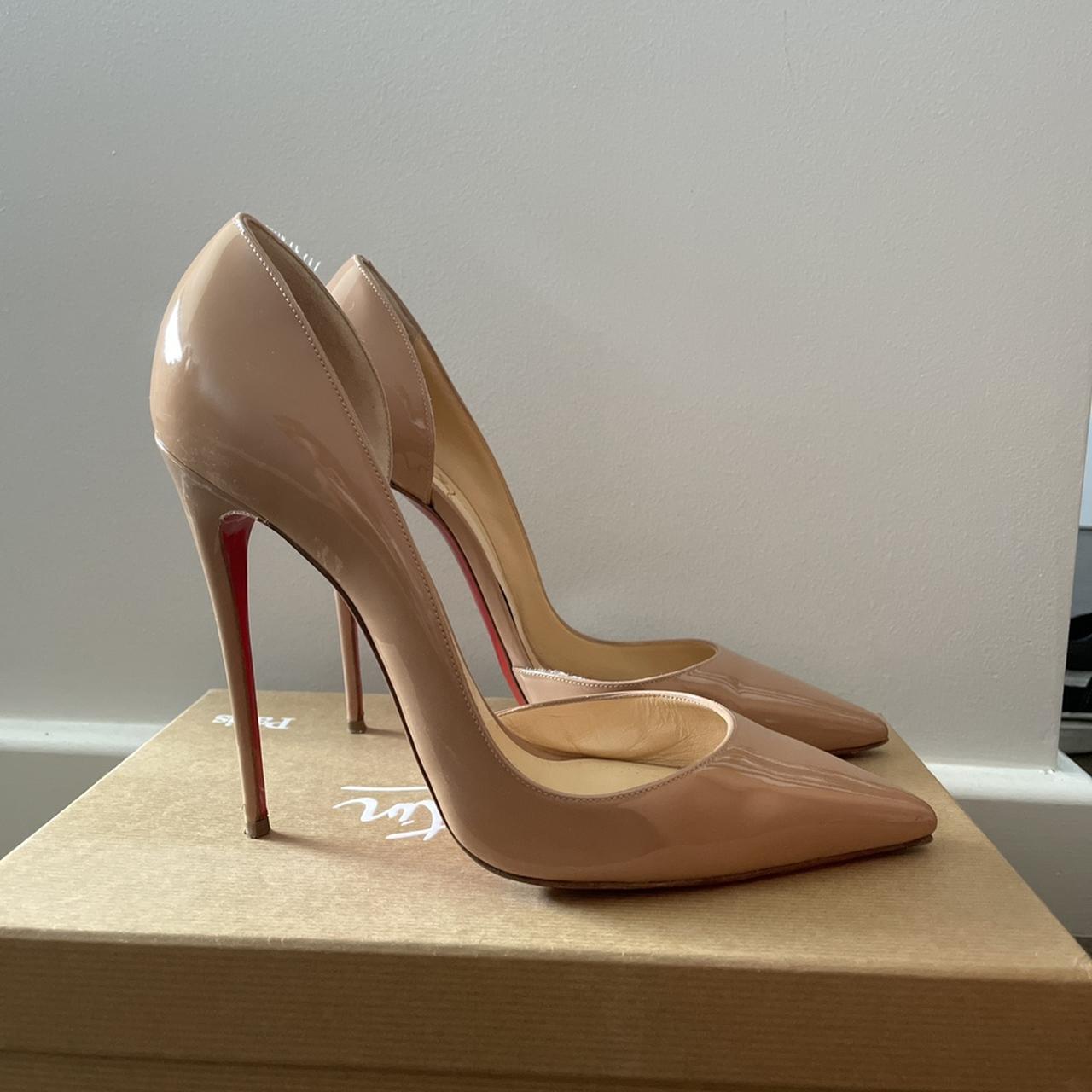 Christian Louboutin Nude Iriza 100 Heels – Dina C's Fab and Funky  Consignment Boutique