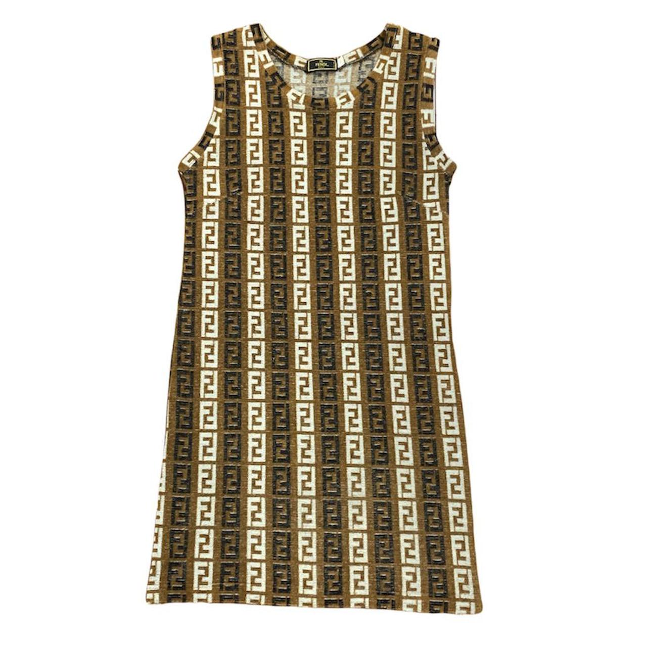 FENDI chocolate zucca monogram terry cloth Depop