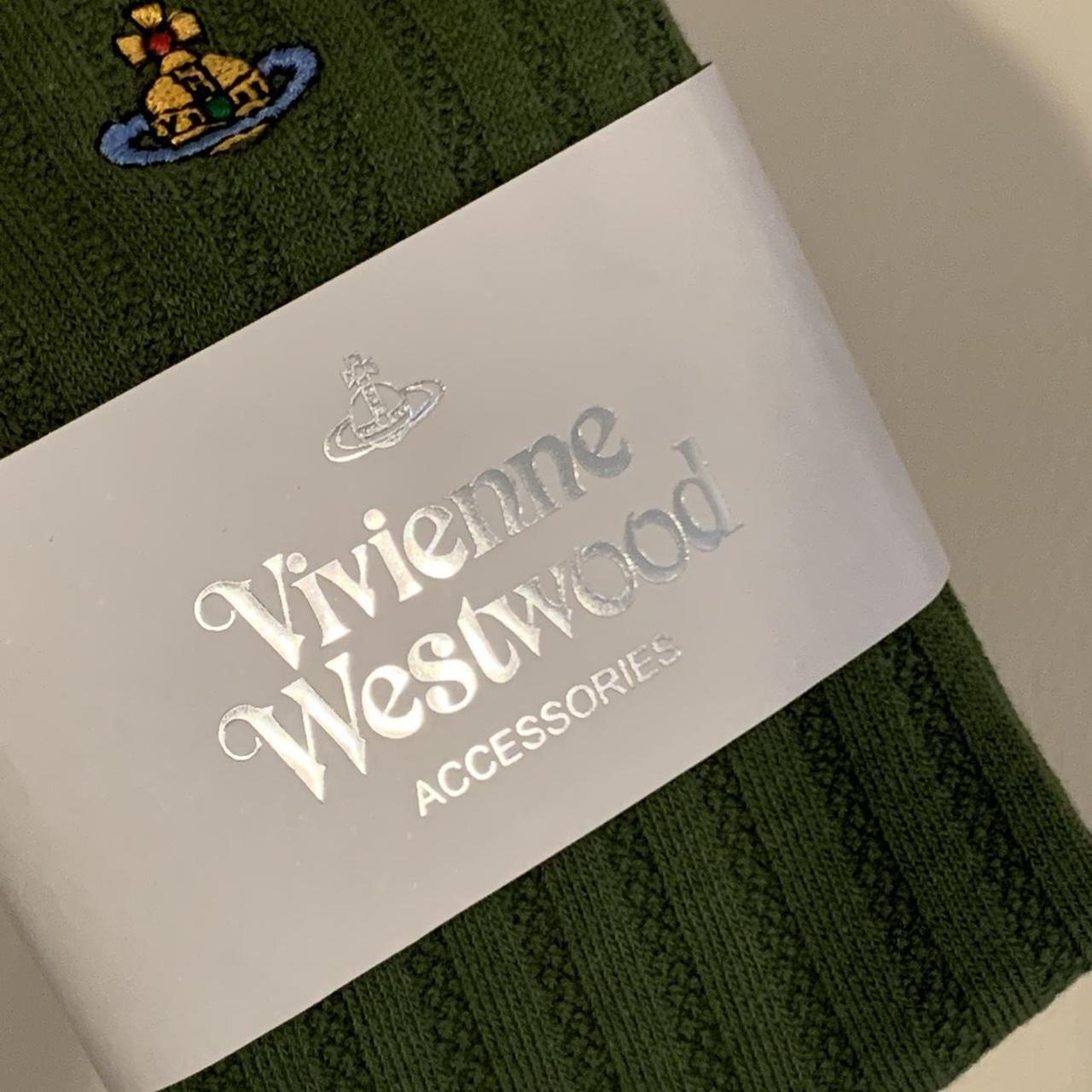 Vivienne Westwood orb logo socks in sage green, 100%...