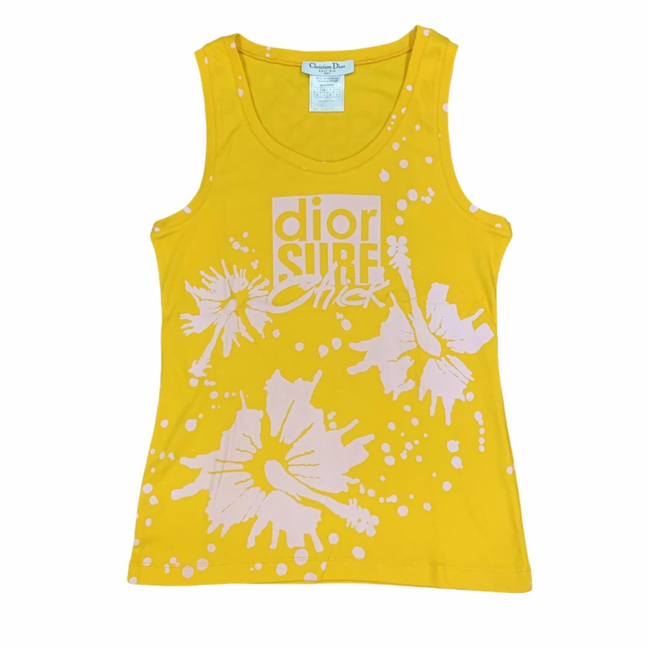 Christian Dior SS2004 ‘Surf Chick’ hibiscus tank...