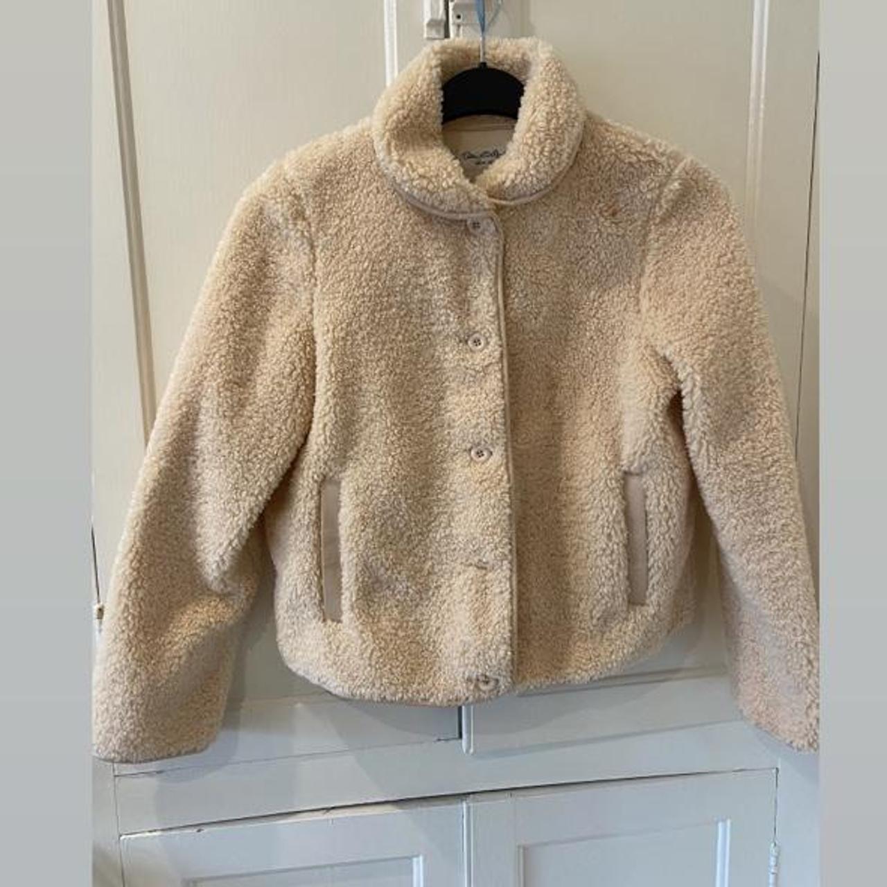 Miss Selfridge Pink Teddy Bear Borg Jacket Size 8 In... - Depop