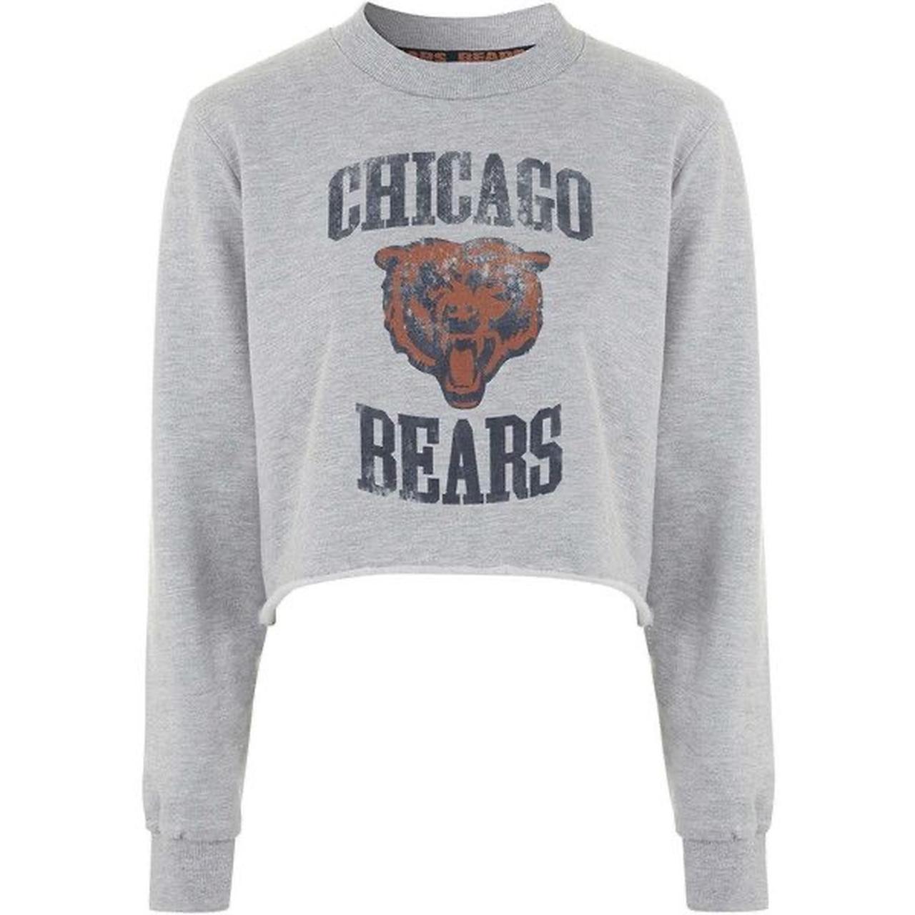 Women's Long-Sleeve Cropped Chicago Bears Graphic Tee, Women's Tops