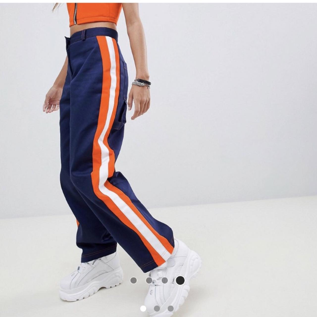 Pants with hot sale orange stripe