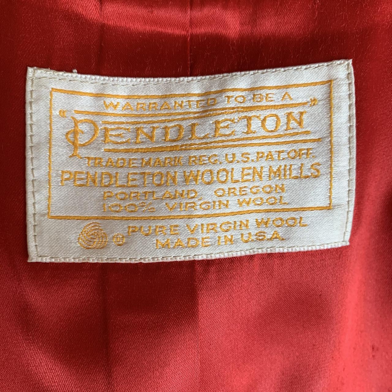 Vintage bright red Pendleton wool coat Is in... - Depop