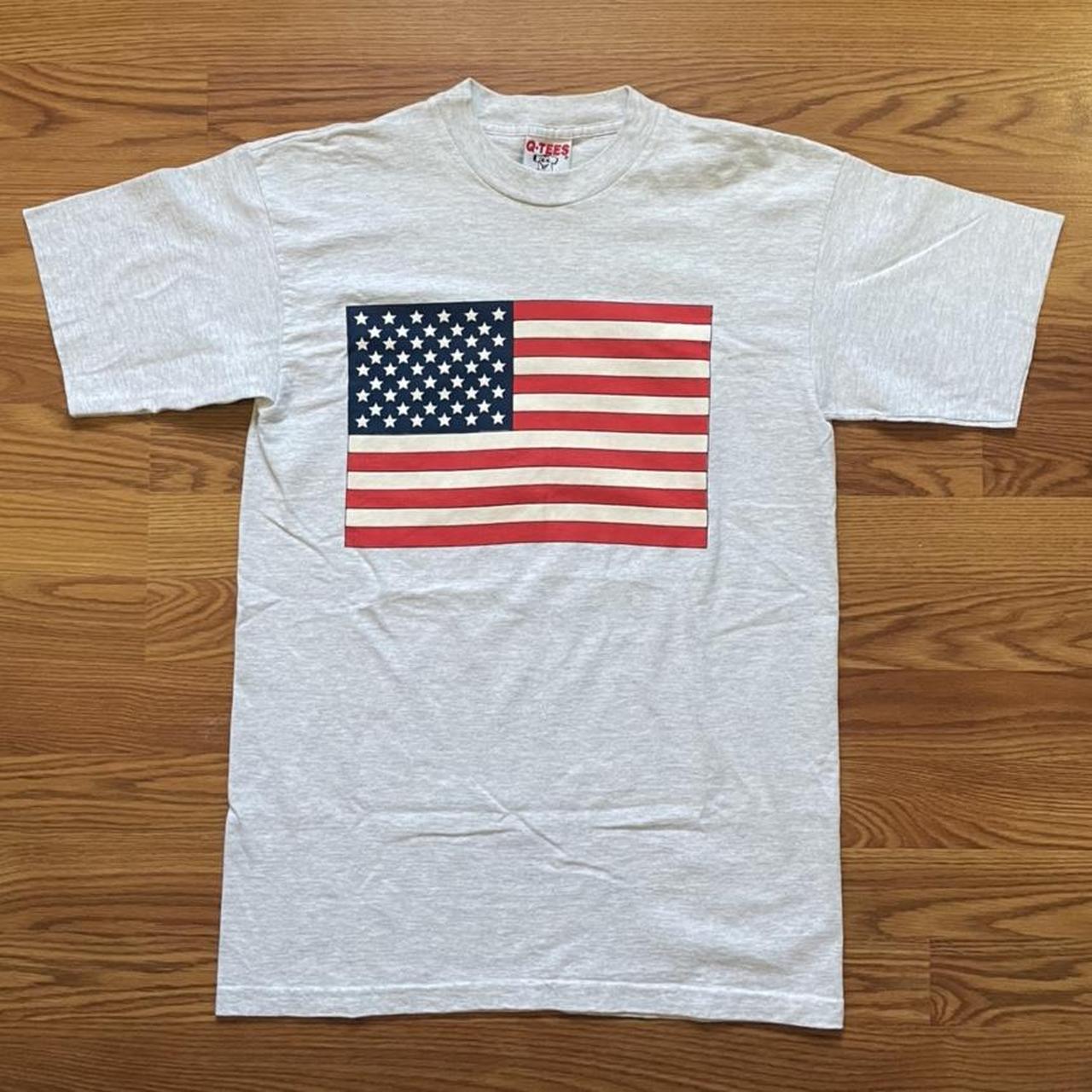 Vintage American flag t-shirt American flag tee... - Depop