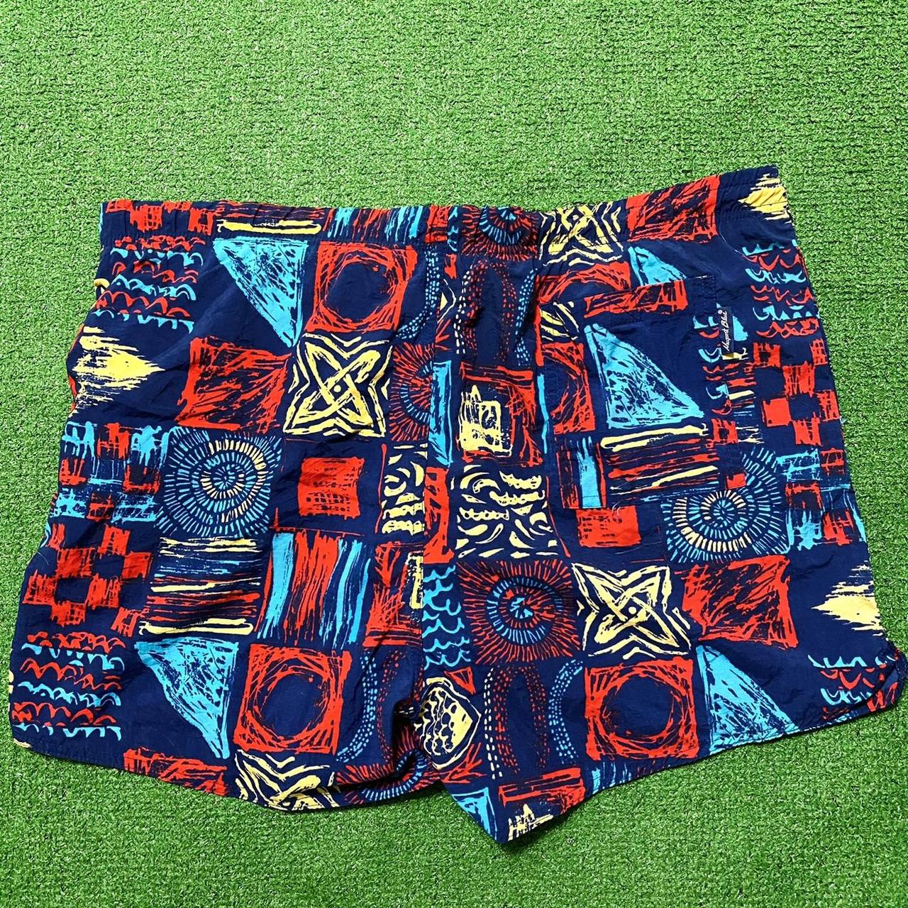 Vintage 90’s Newport Blue Swim Trunks Cut the... Depop