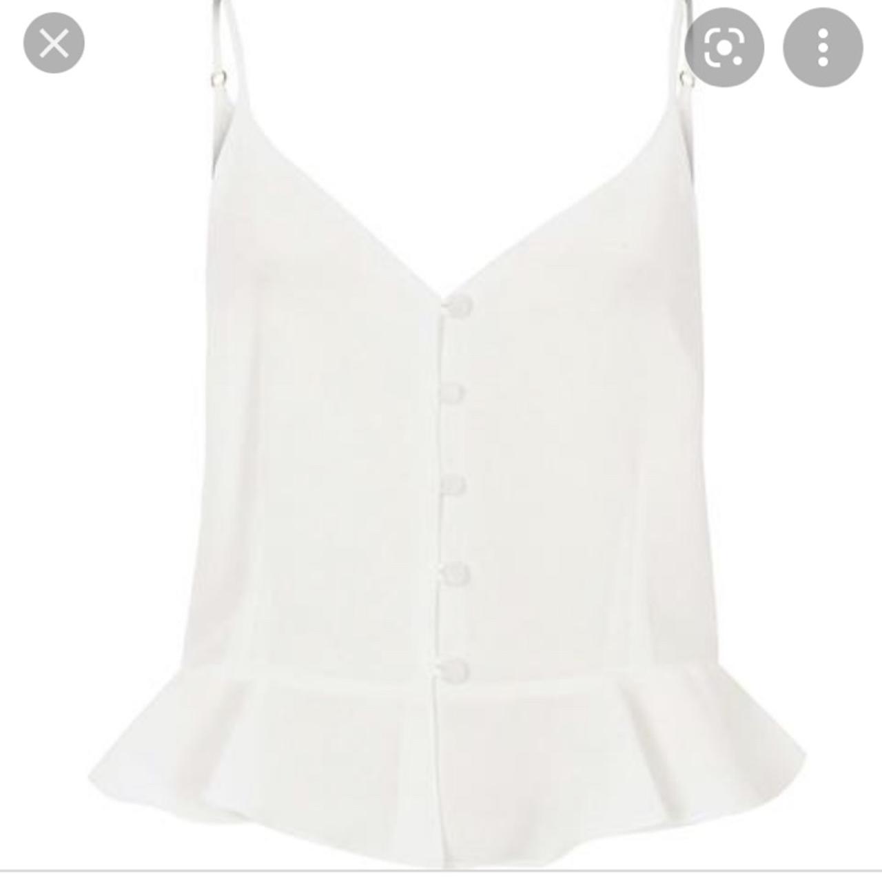 River Island white peplum cami Depop