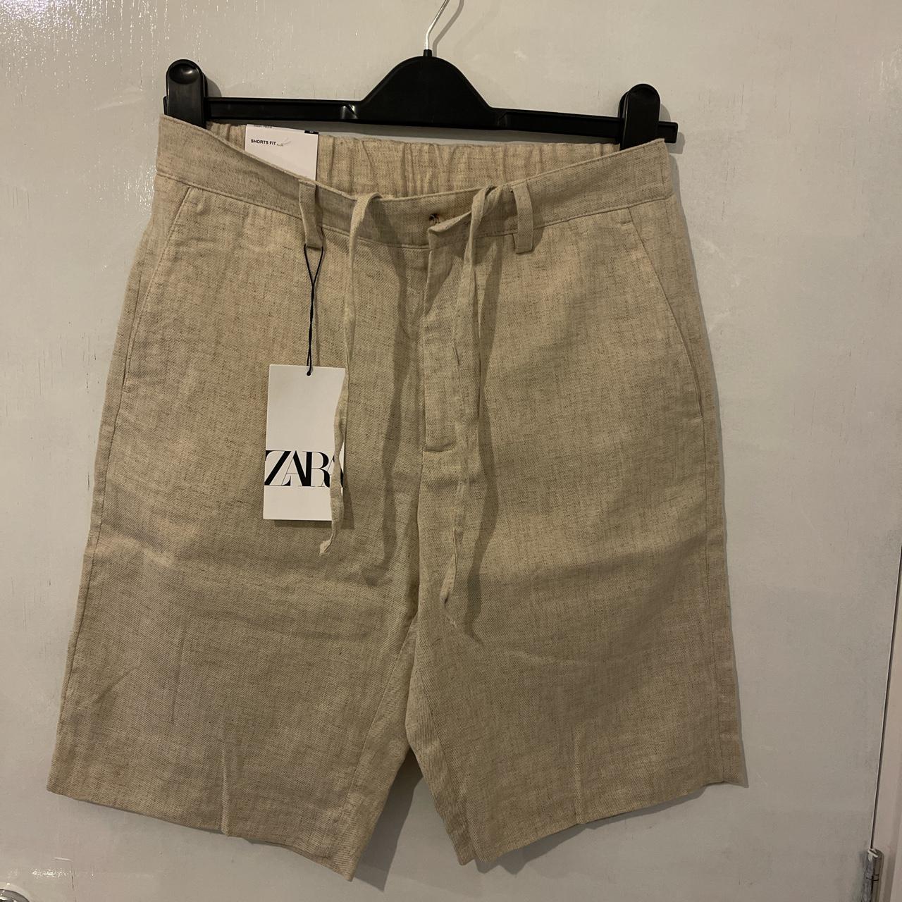 zara linen shorts mens