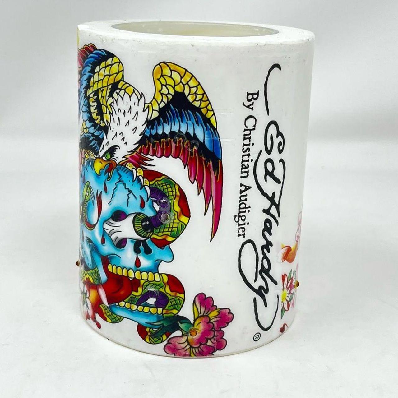 Ed Hardy Vegetable Wax Tea Light Candle Skull Eagle... Depop