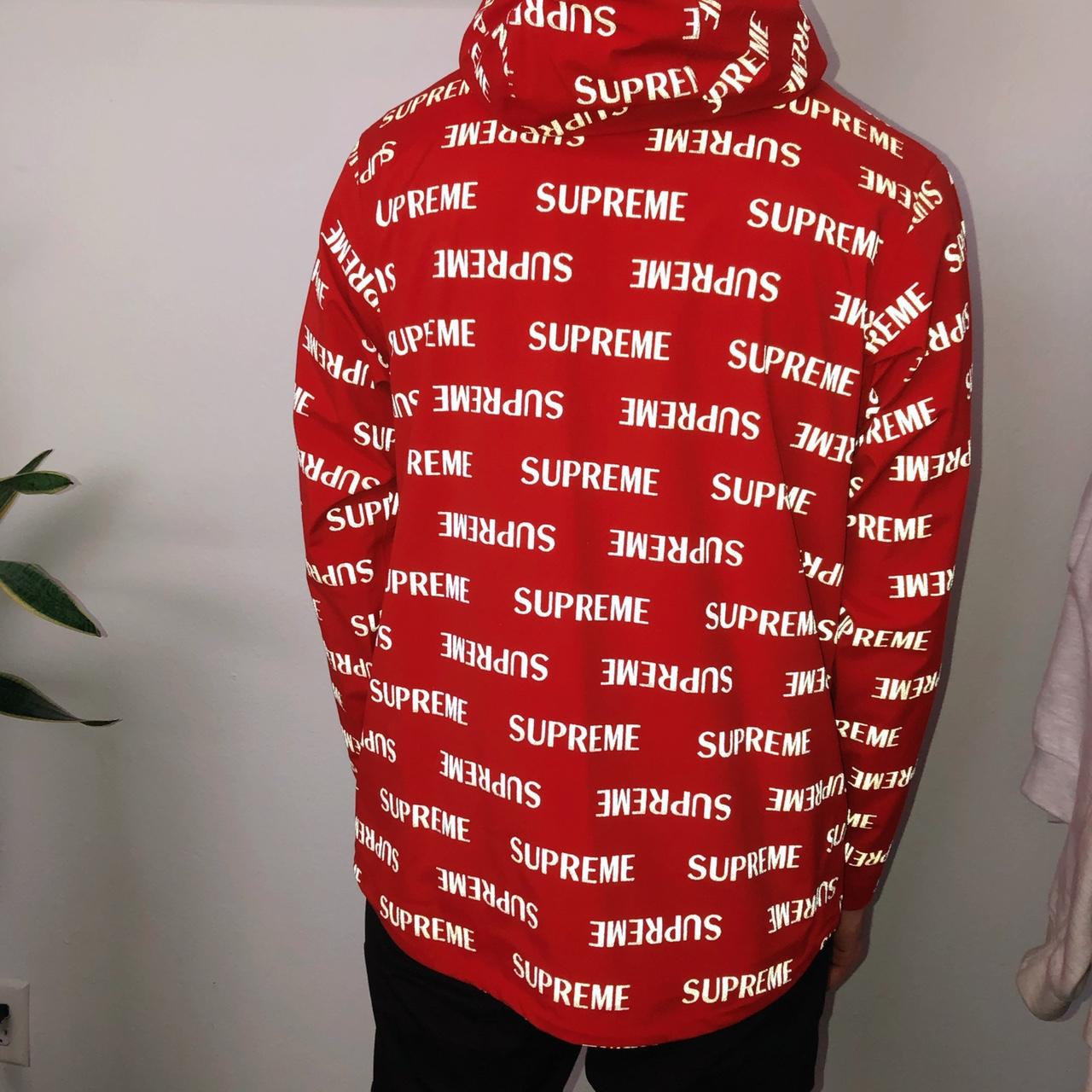 Supreme 3M reflective repeat taped seam jacket, Red &...