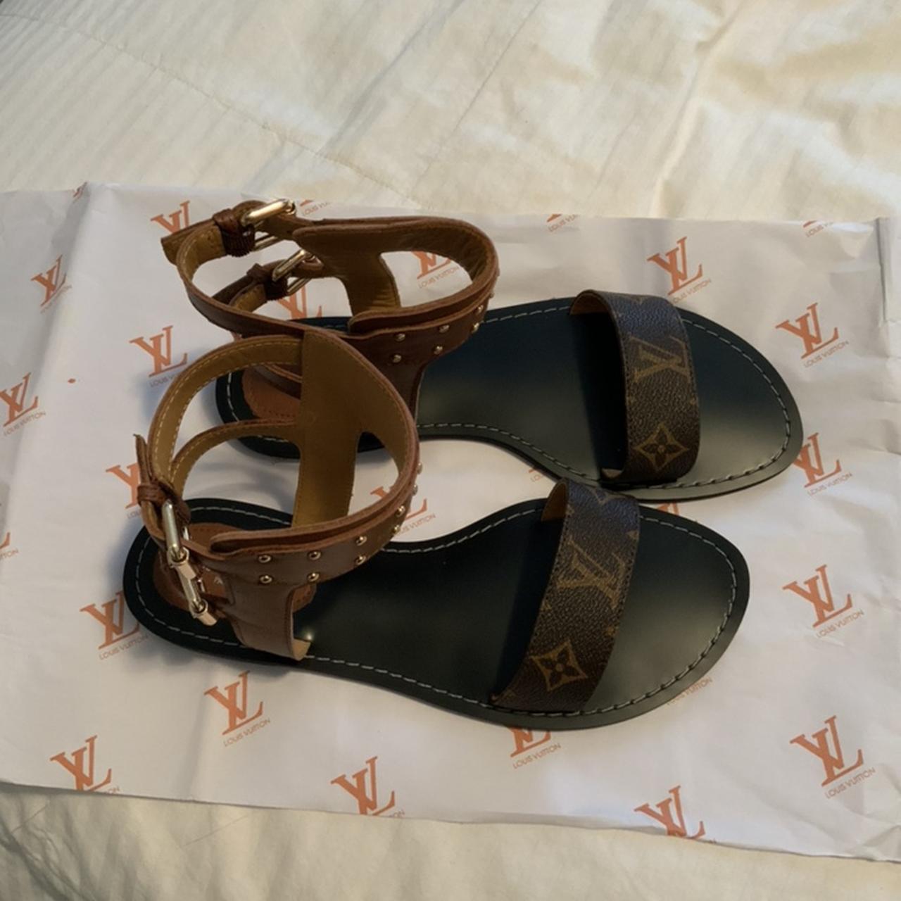 Lv sandal so cute got as a gift but not my size nor - Depop