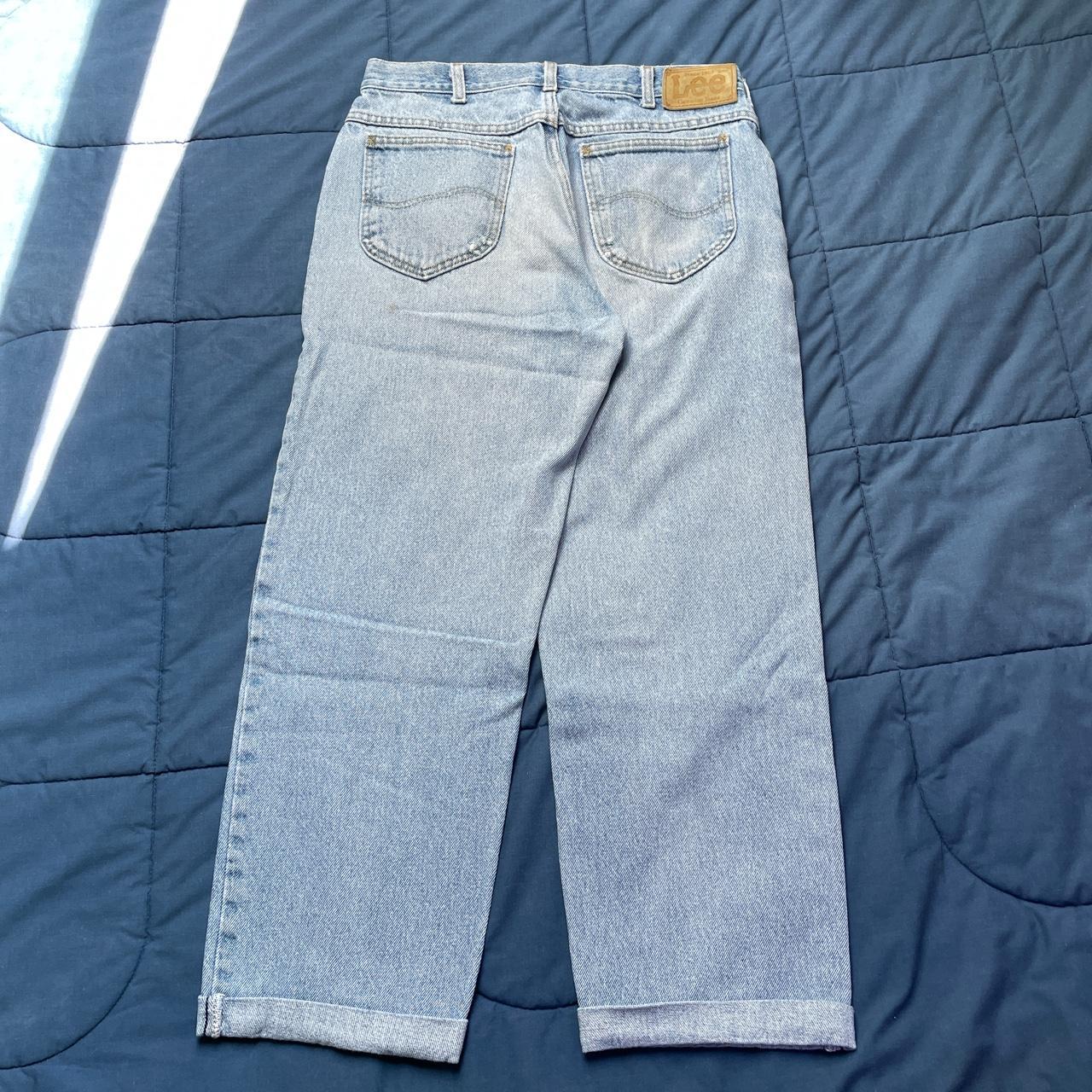 VINTAGE Lee light wash jeans, tagged 32x32,... - Depop
