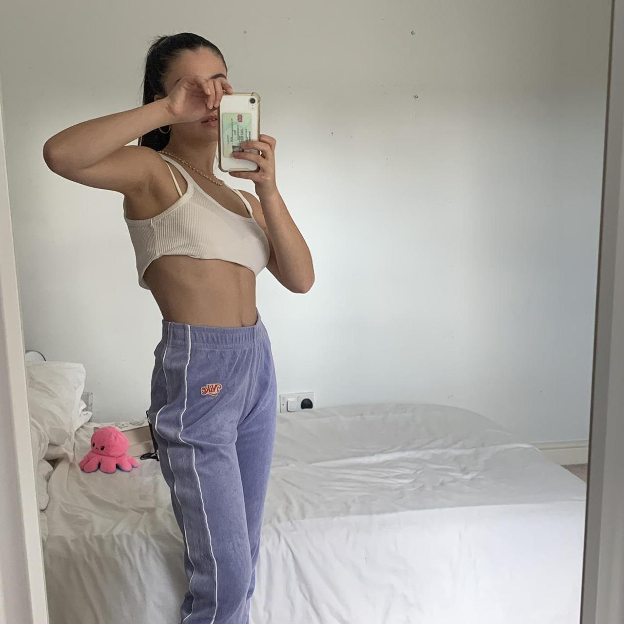 nike crop retro terry towelling joggers