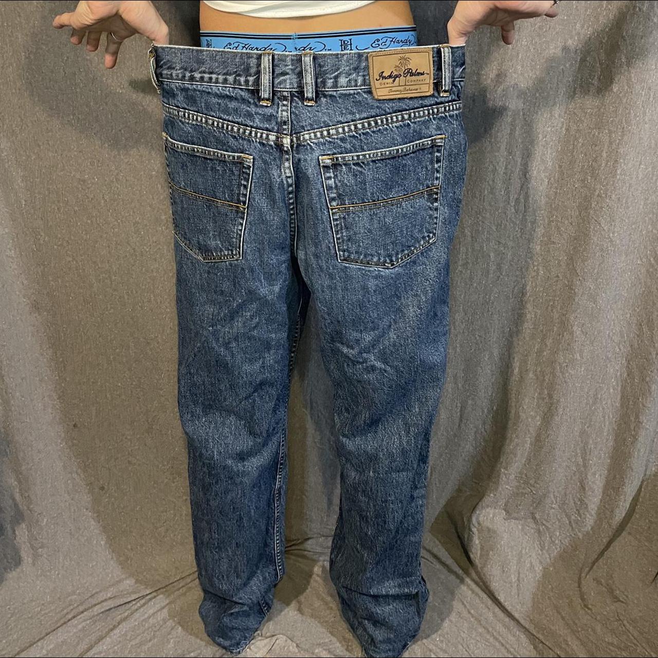 Vintage Indigo Palms, Insane Quality Denim Jeans W34 - Depop