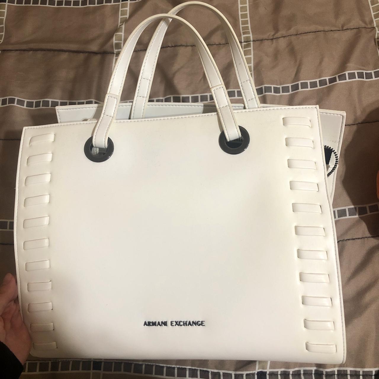 White Armani Exchange Purse Perfect condition, never... - Depop