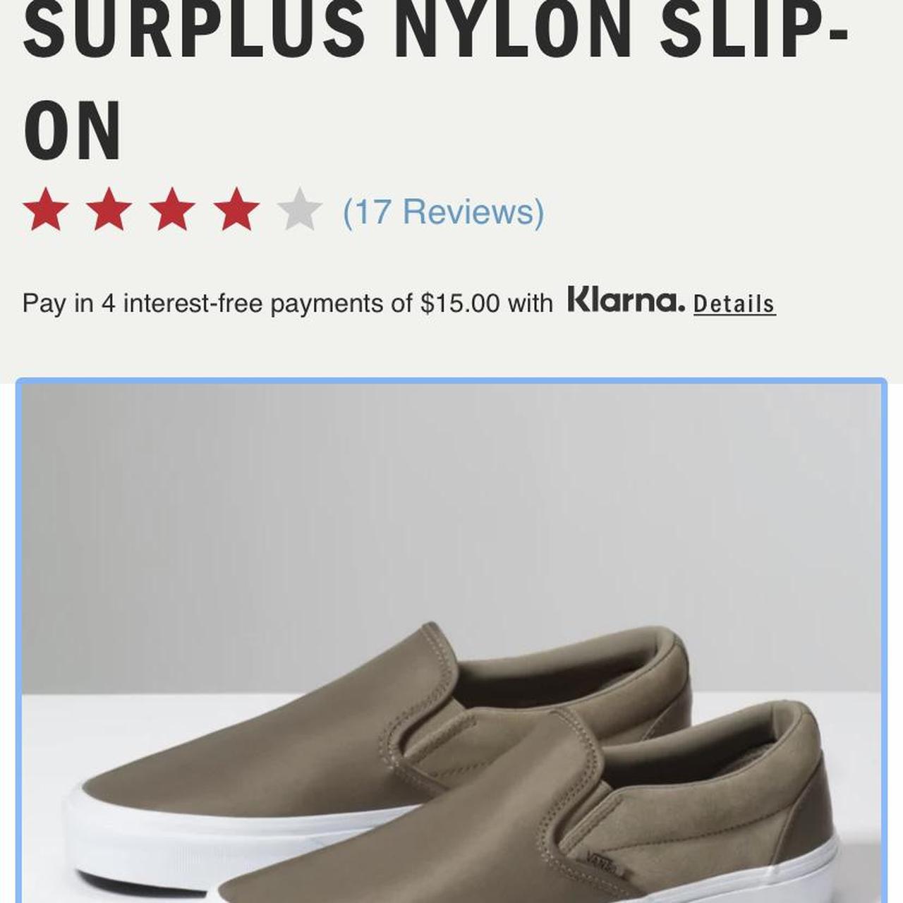 Unisex Surplus Nylon Slip-on Vans 🐊  , Out of stock!!...
