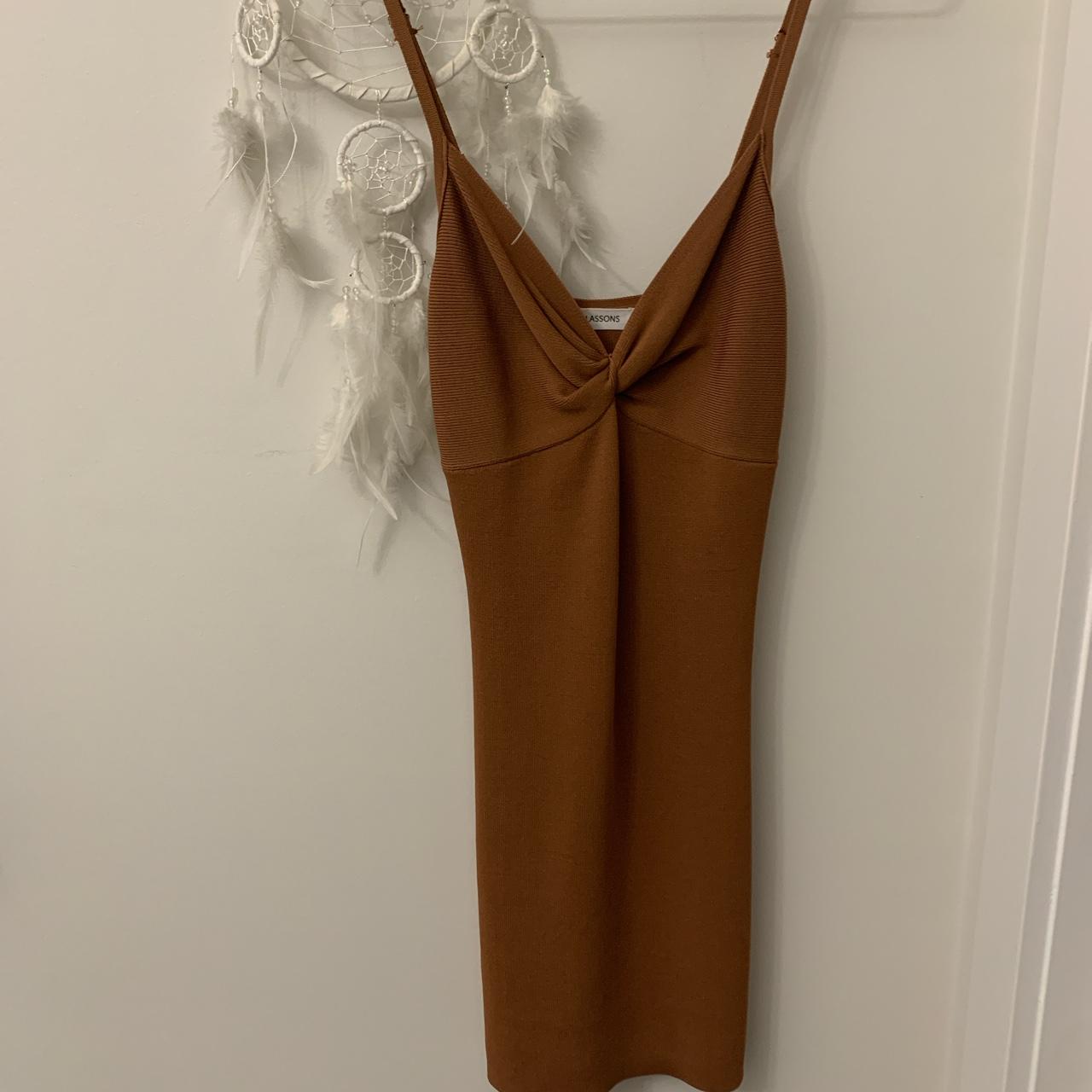 Glassons brown mini dress only been worn to try on... Depop