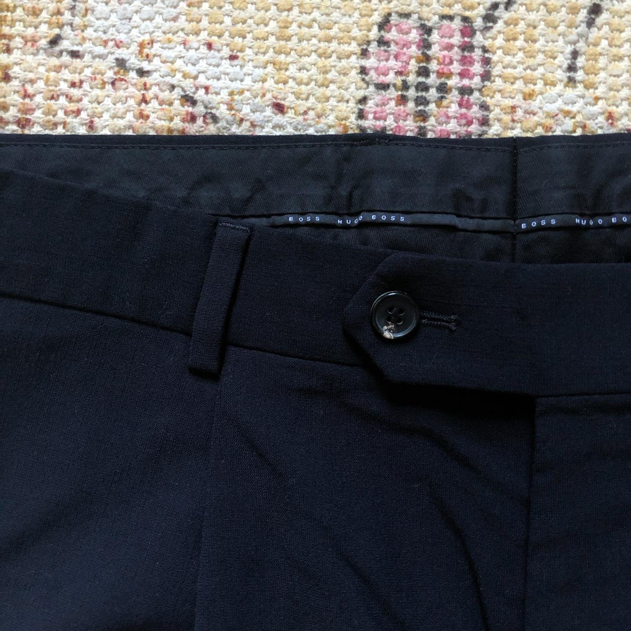 Hugo Boss Men's Navy Trousers | Depop