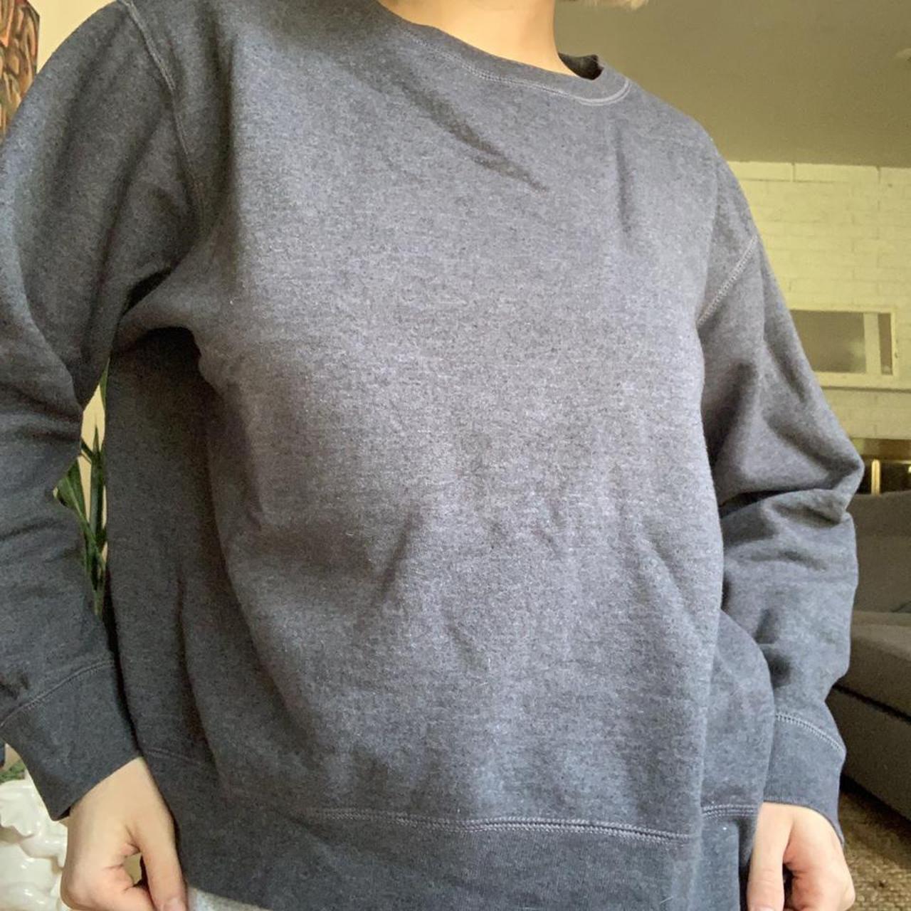 Women's Grey and Black Sweatshirt (2)