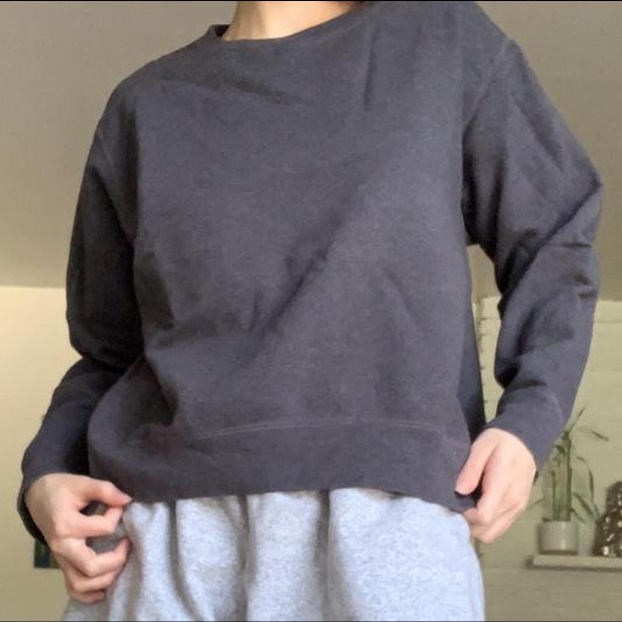 Women's Grey and Black Sweatshirt (3)