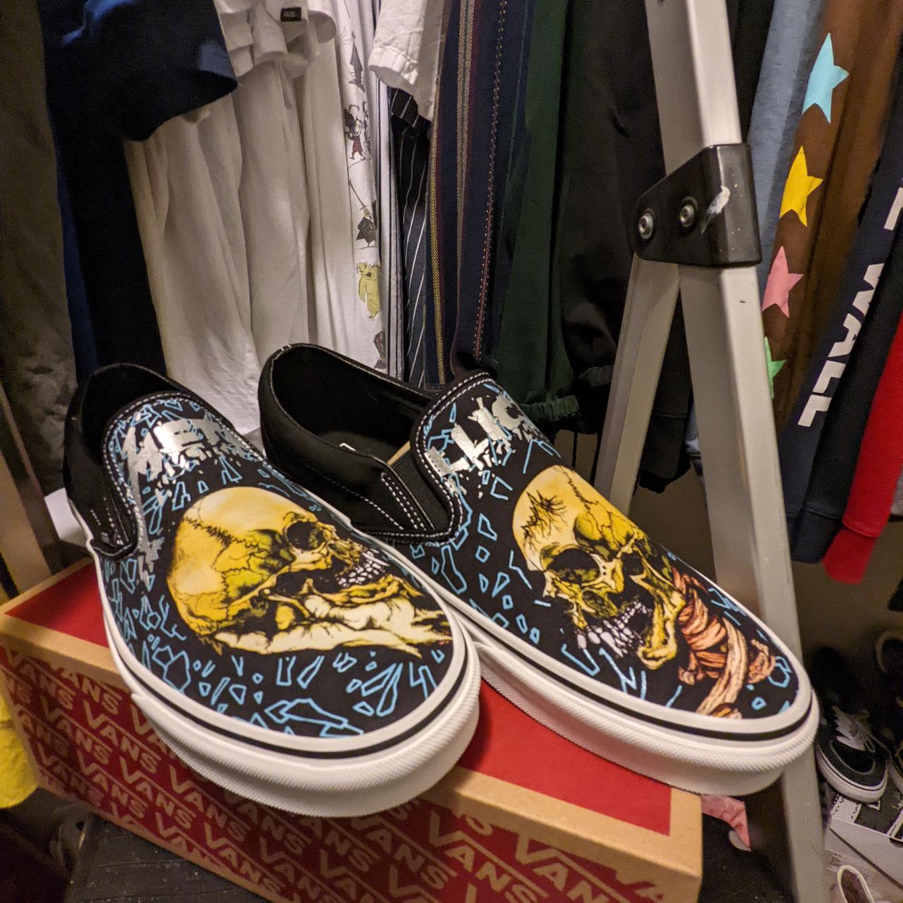 Metallica Vans Slip-On Black Album 30th Anniversary Depop