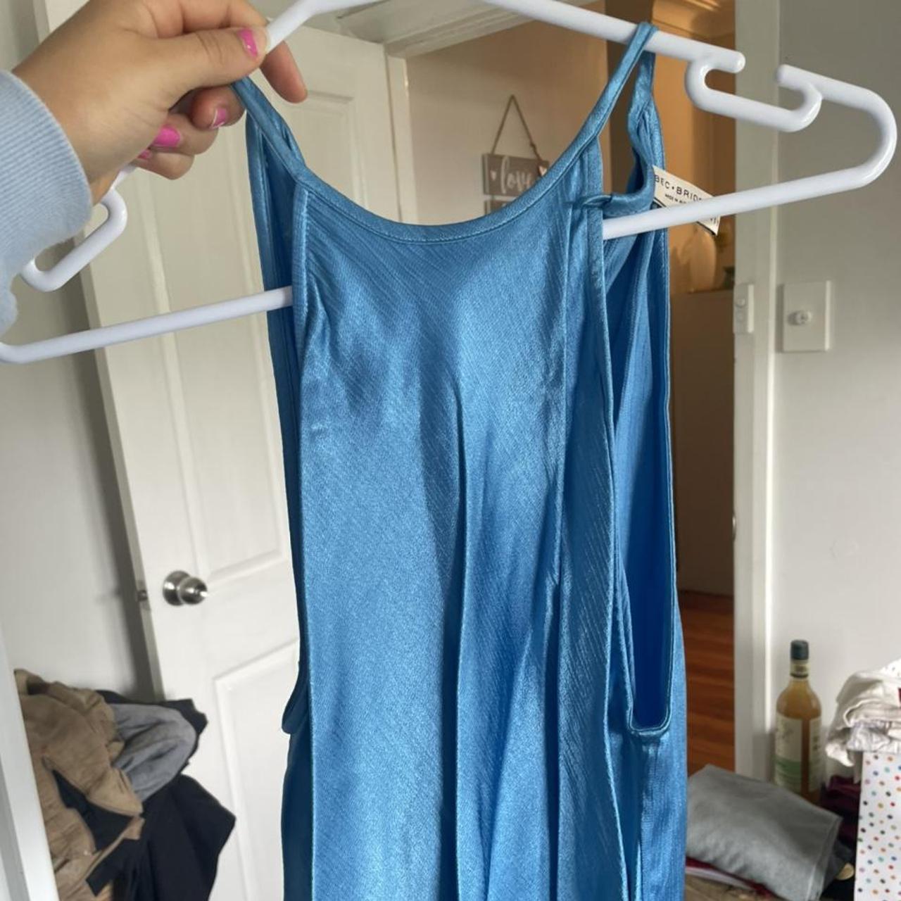 Bec and bridge silk blue top. Worn once, just needs... - Depop