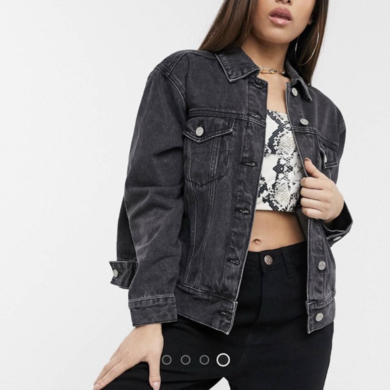 Missguided Women's Black and Grey Jacket Depop