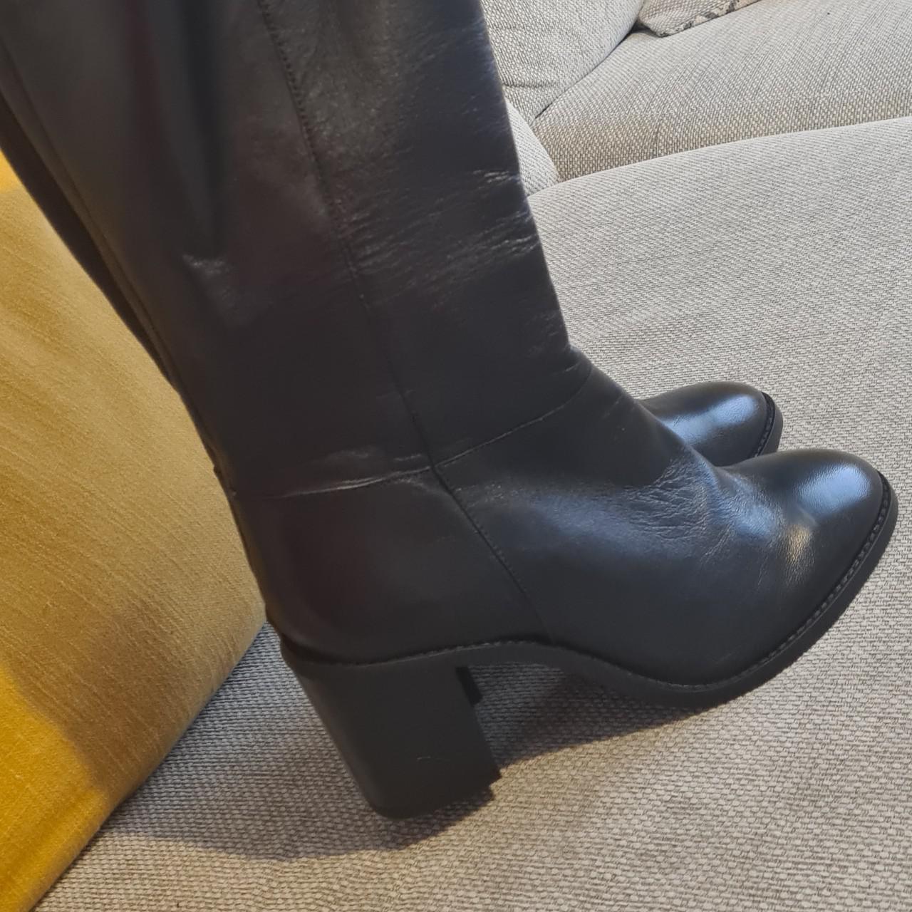 black-leather-knee-high-boots-size-8-extra-wide-depop