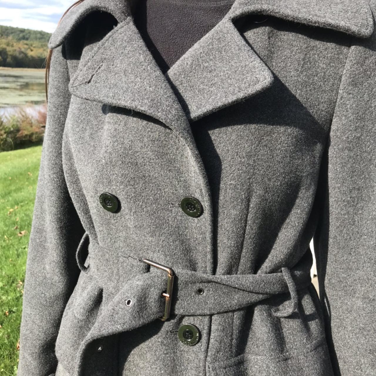 a gorgeous grey calvin klein angora wool blend coat