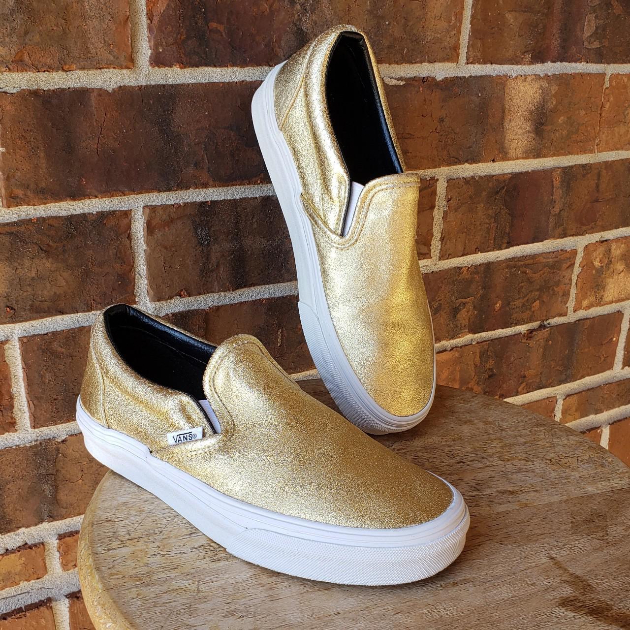Vans Women's White and Gold Trainers