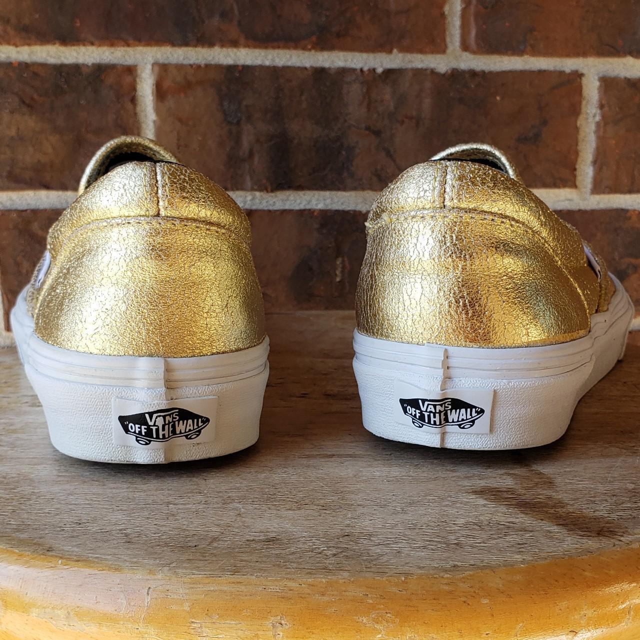 Vans Women's White and Gold Trainers (3)