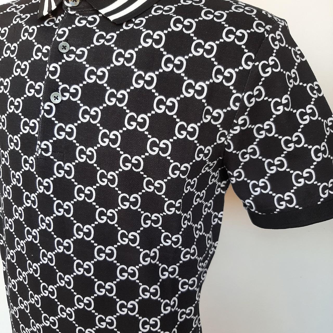 Black and white gucci hot sale shirt