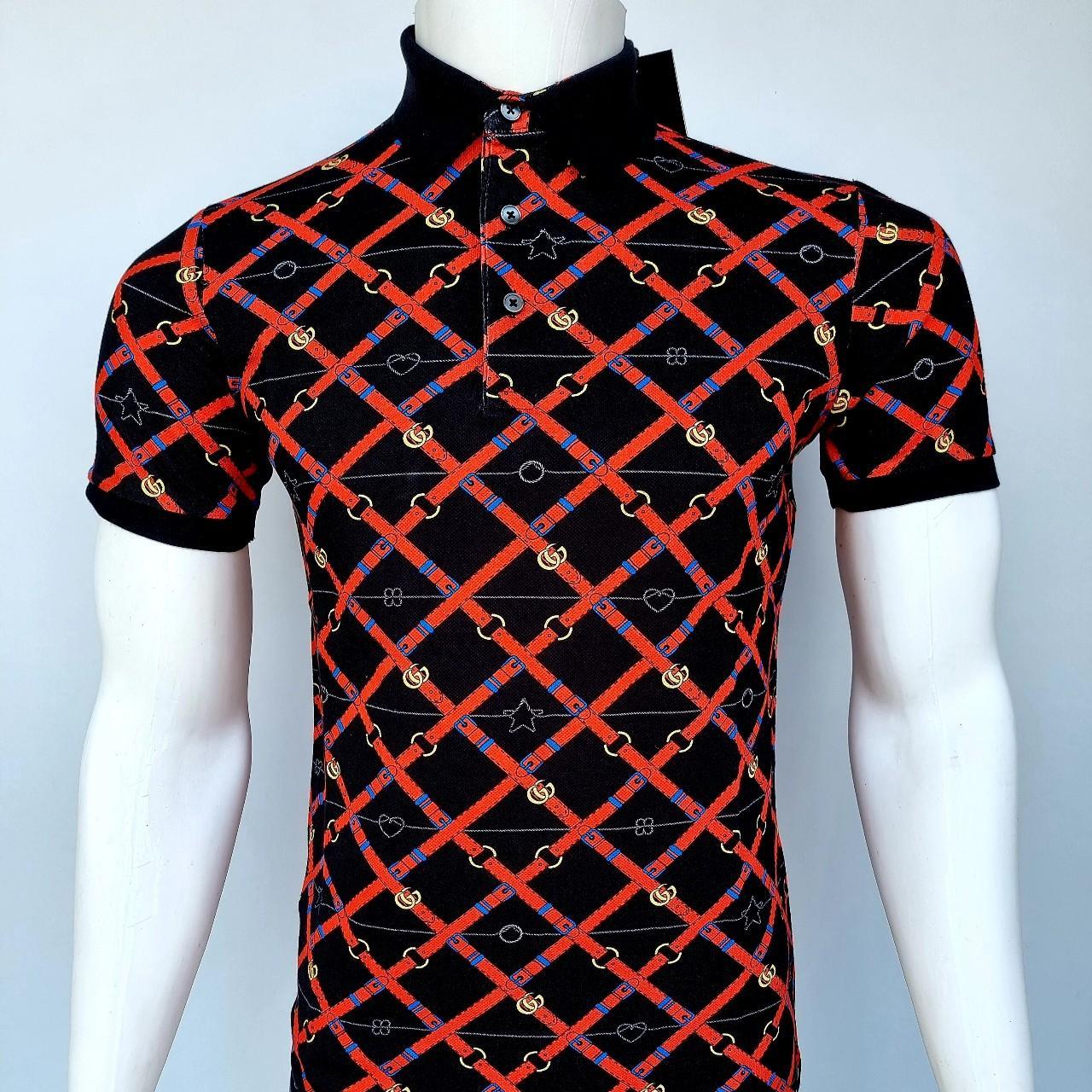 Mens red gucci polo on sale