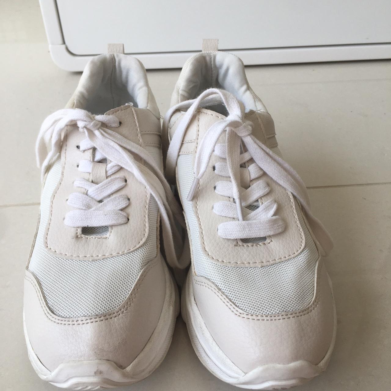 Primark white chunky store trainers